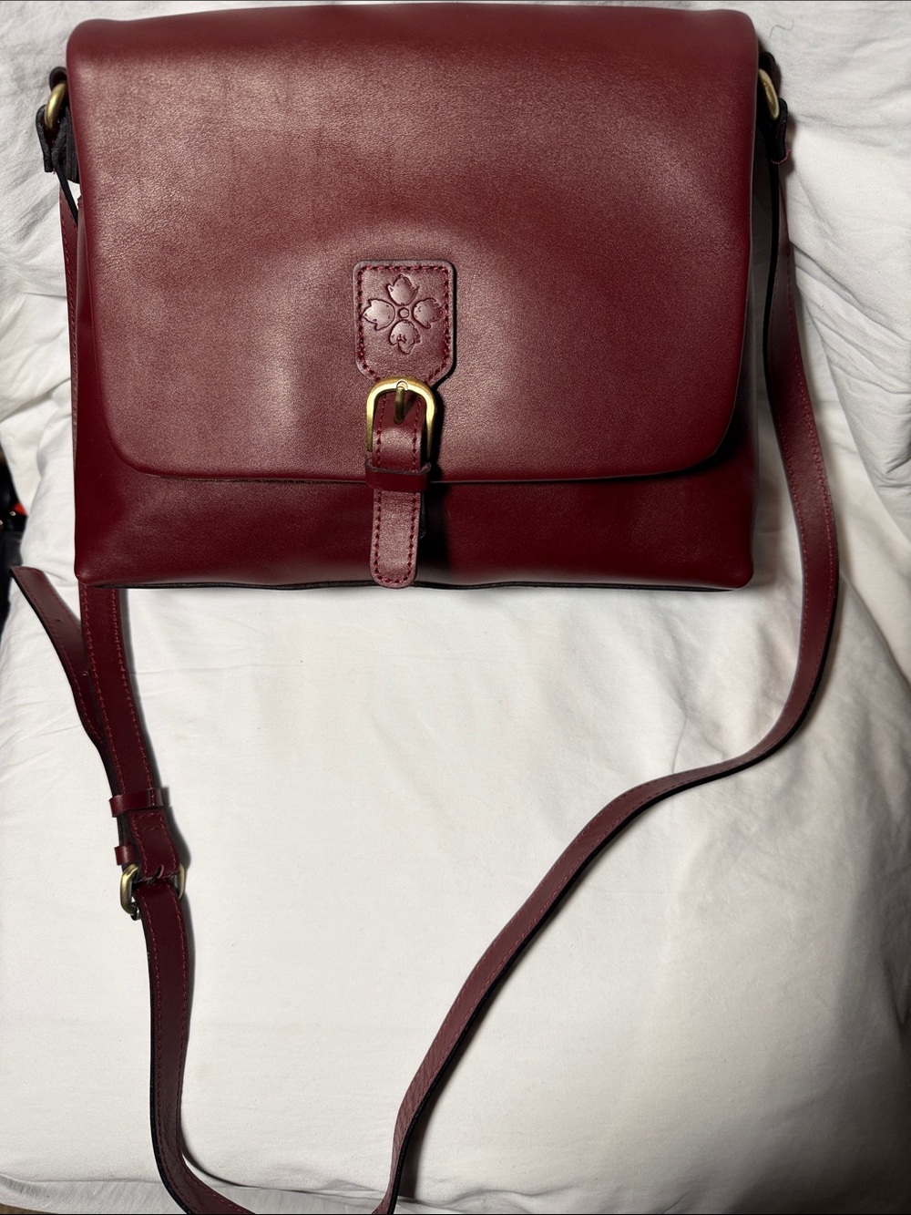 Patricia Nash Burgundy Leather Crossbody Bag - Picture 2 of 14